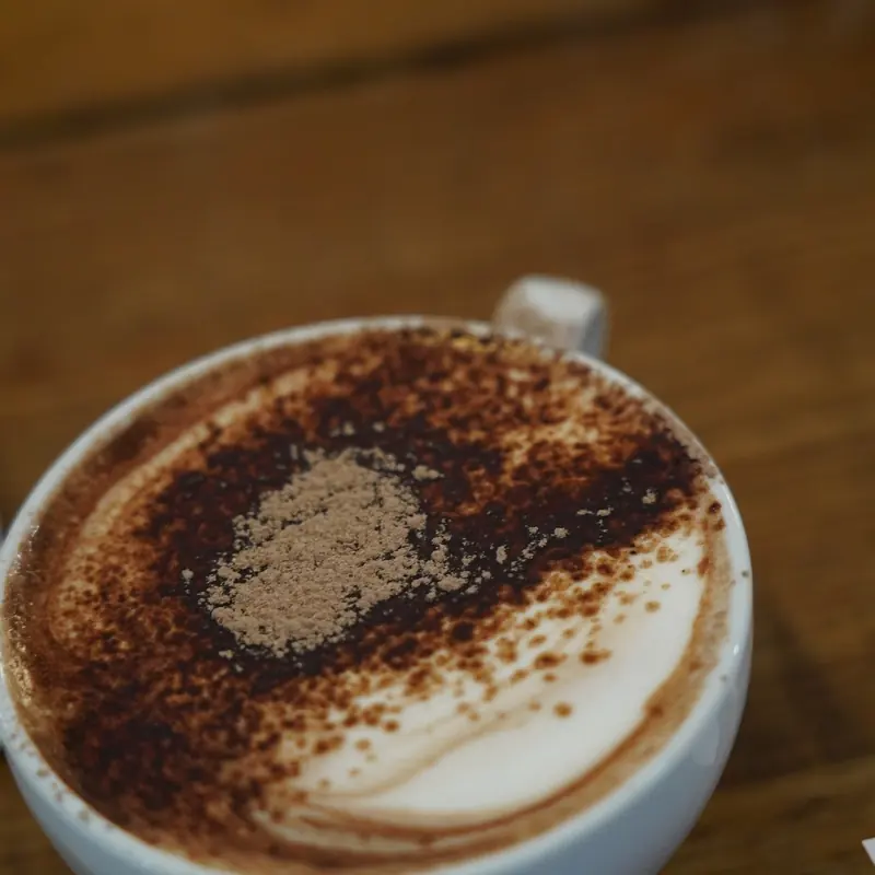 A cappuccino from above